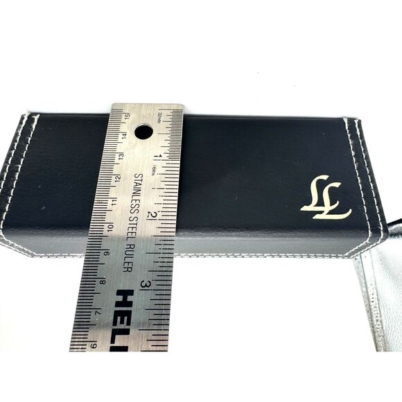 Lisa Loeb Hard Leather Rectangle Top-Stiching Eyeglasses Sunglasses Case - Picture 6 of 9